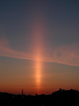 ปรากฏการณ์ Sun pillar หรือ เสาสุริยะ