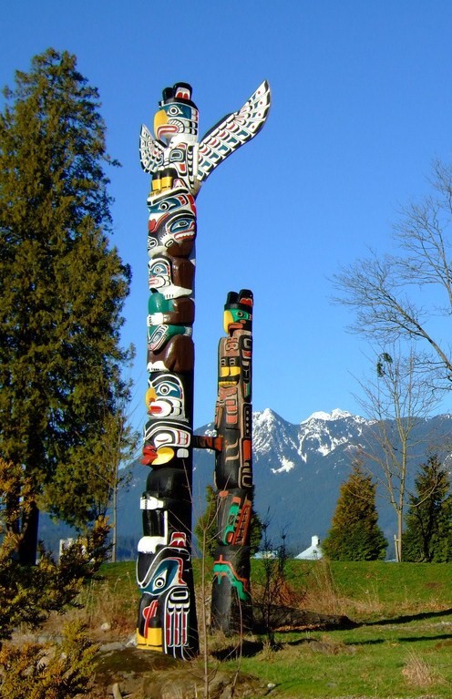 เสาโทเทมที่สแตนเลย์ พาร์ค (Stanley Park) แวนคูเวอร์ ประเทศแคนาดา